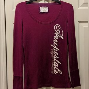 Aeropostale Women's Purple Long Sleeve Top